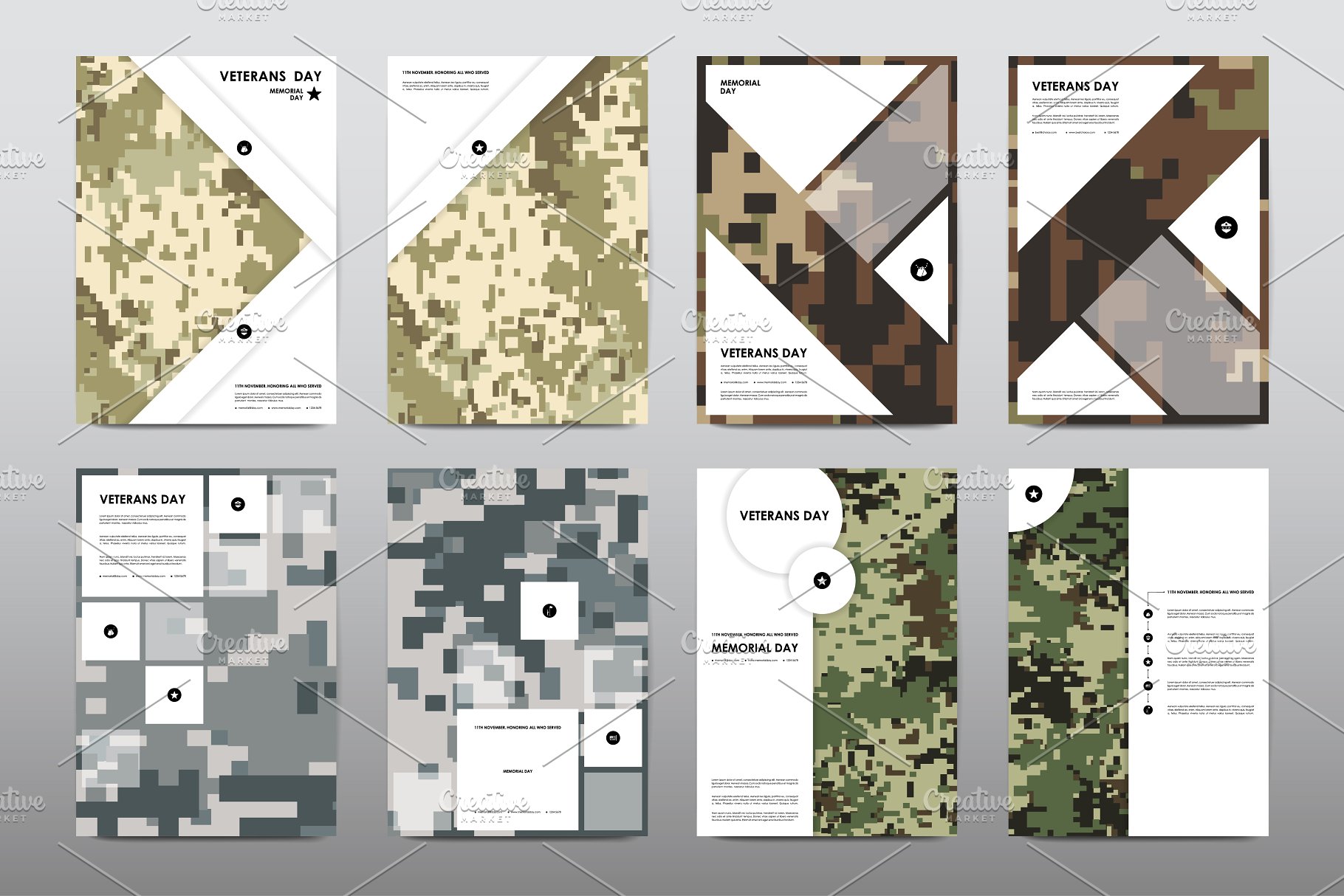40+老兵节军人宣传小册模板 Veteran’s Day Brochures Bundle插图(31)
