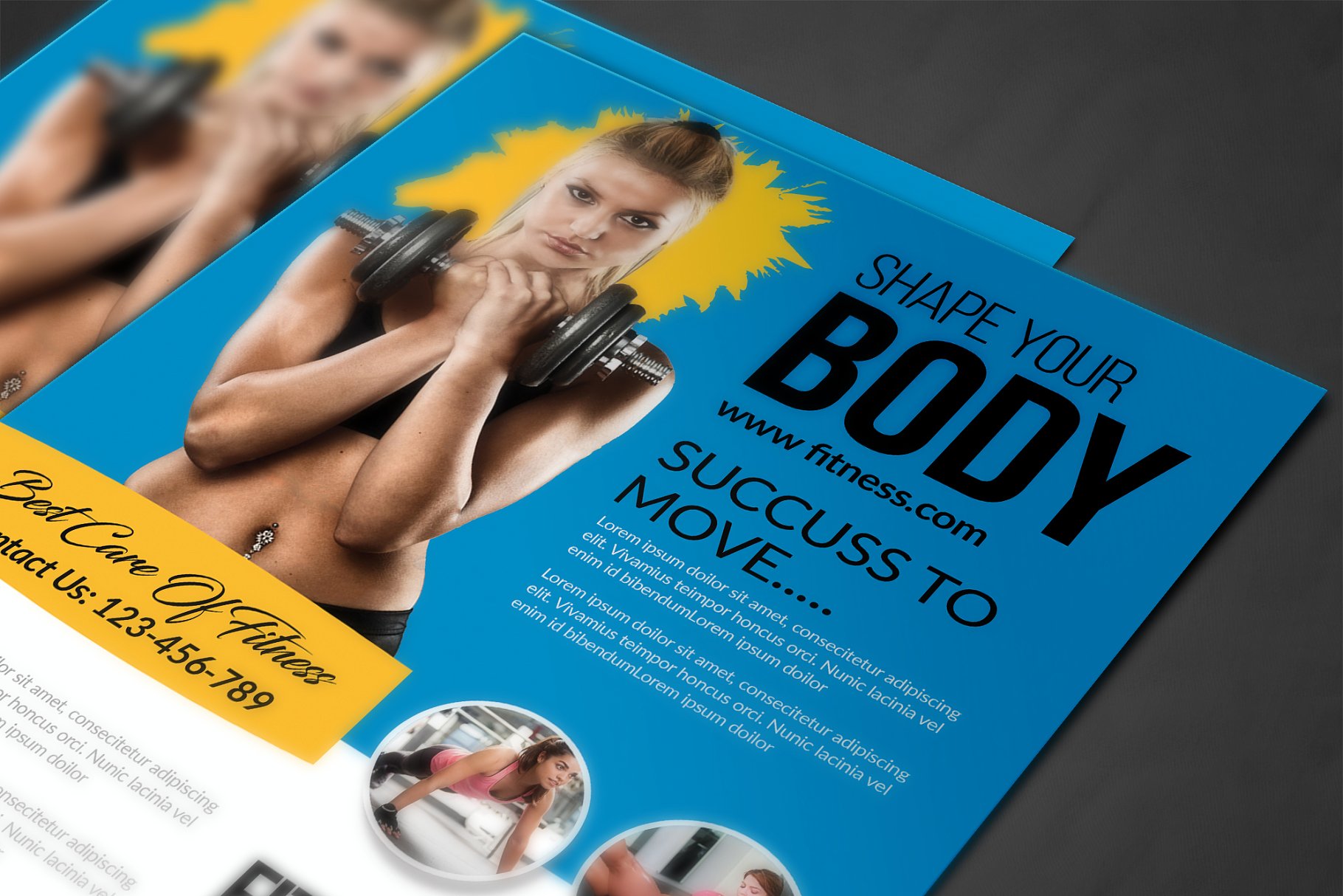 健身俱乐部促销活动广告海报模板 Fitness Flyer插图(3)
