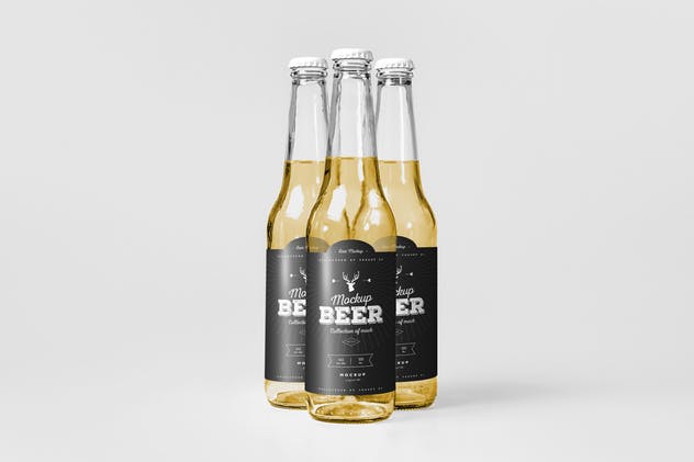 啤酒包装外观设计展示样机模板 Beer Mock-up 5插图(2)