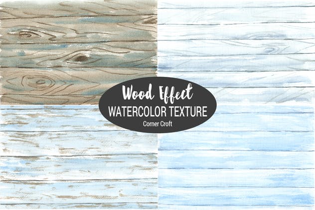 木纹效果水彩效果纹理素材 Wood Texture Watercolor Effect插图(1)
