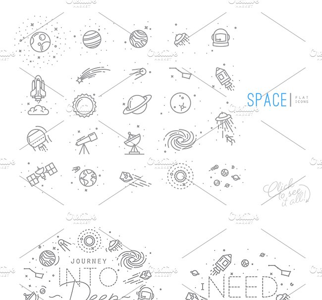 太空主题图标集 Space Icons插图(1)