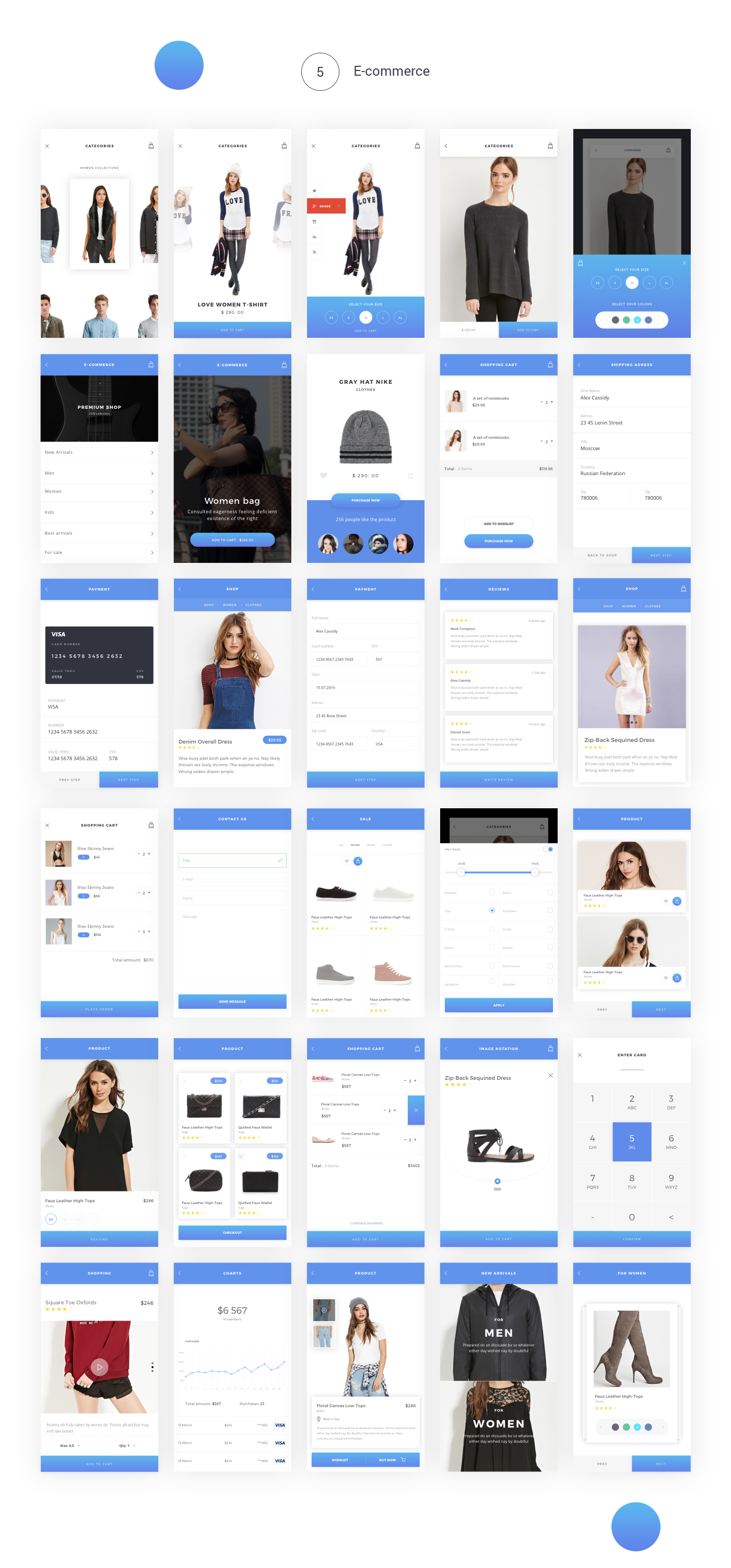 170 APP 界面模板 Knock Mobile UI Kit with Wireframe [PSD&SKETCH]插图(14)