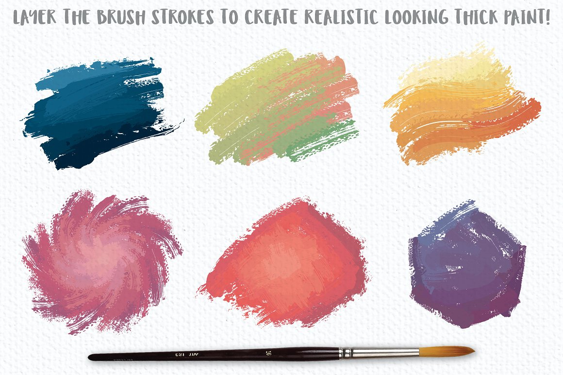 令人惊叹的油画AI笔刷 Outstanding Oil Paint Brushes插图(3)