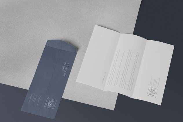 企业办公用品套装样机模板 5 Envelope & Letter Mockups插图(5)