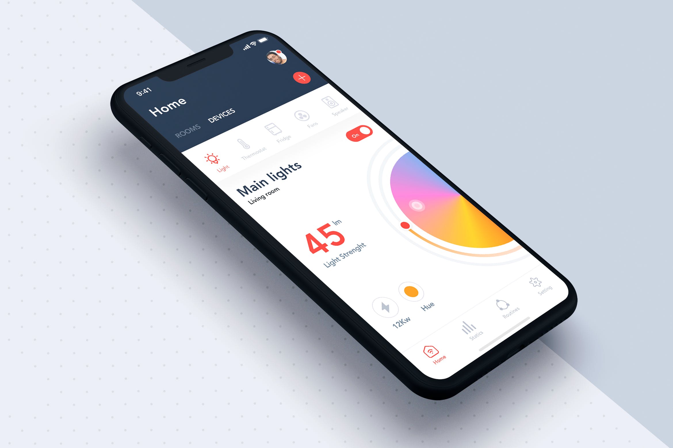 智能家居APP概念UI设计模板 Smart Home App UI Concept插图
