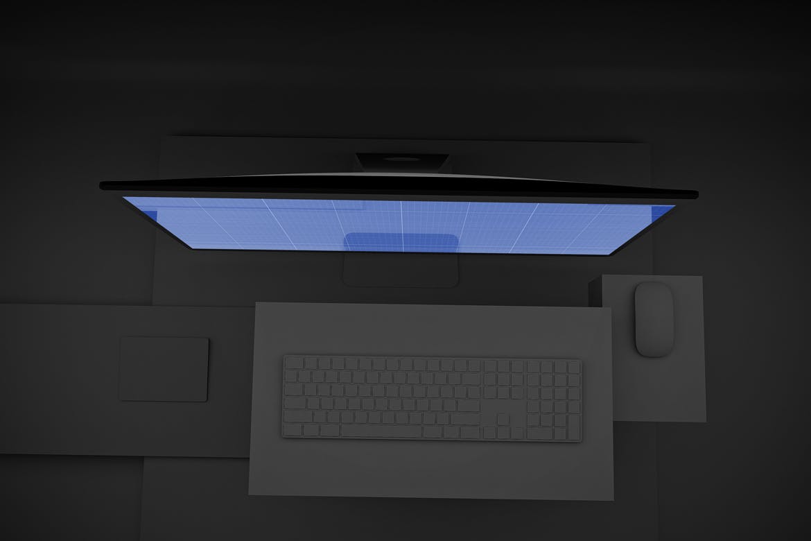 暗黑背景iMac Pro苹果一体机电脑样机模板 Dark iMac Pro插图(9)