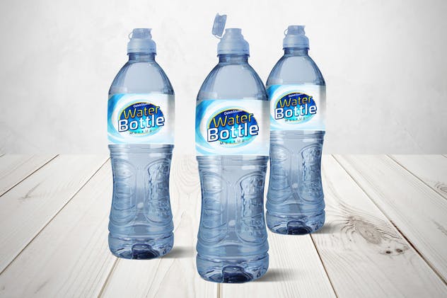 矿泉水蒸馏水瓶罐样机v2 Water Bottle V.2 Mockup插图(3)