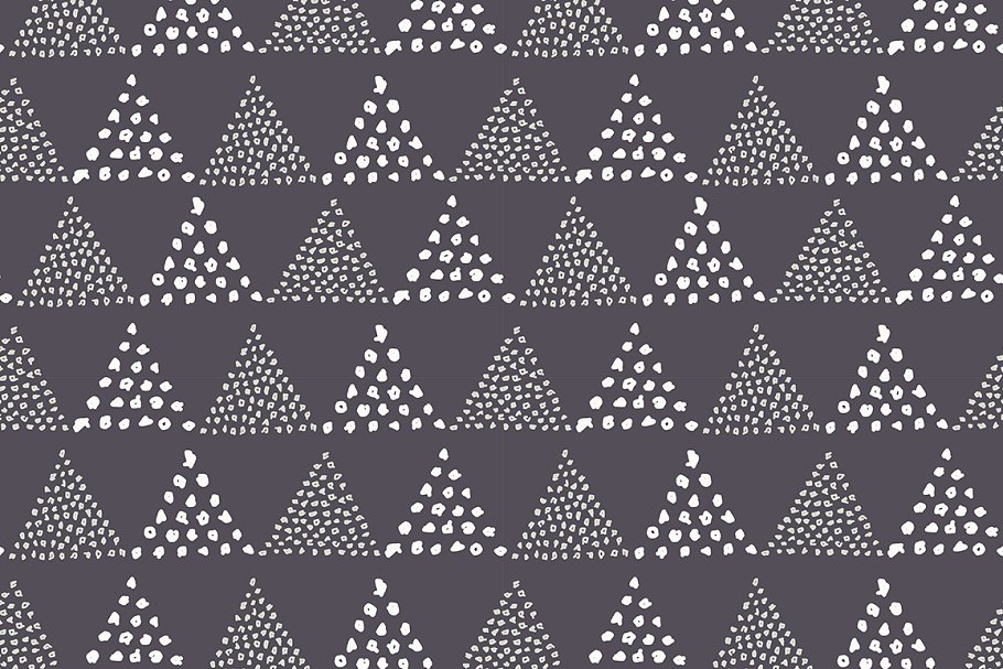 三角几何图形叠加无缝纹理4 Triangles. Seamless Patterns. Set 4插图(1)