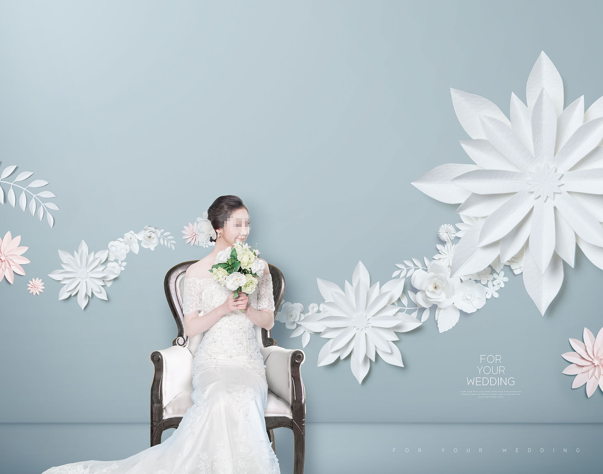 婚礼花卉创意场景海报PSD素材模板下载插图(4)