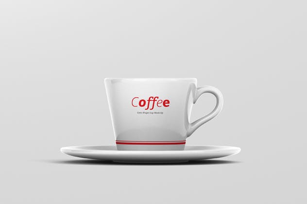 高品质的咖啡马克杯样机展示模板 Coffee Cup Mockup – Cone Shape插图(5)