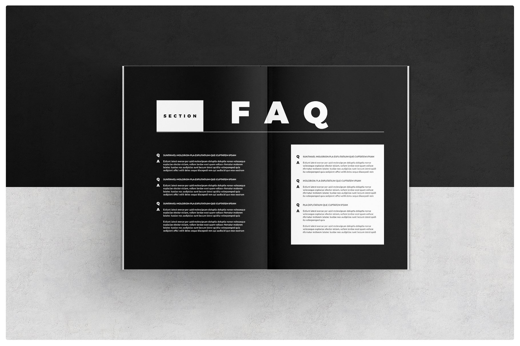 黑白风产品品牌企业画册设计模板 Proposal Template插图(12)