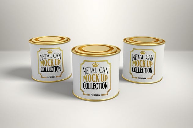 金属盒子瓶罐包装样机v2 Vol. 2 Metal Can Mockup Collection插图(5)