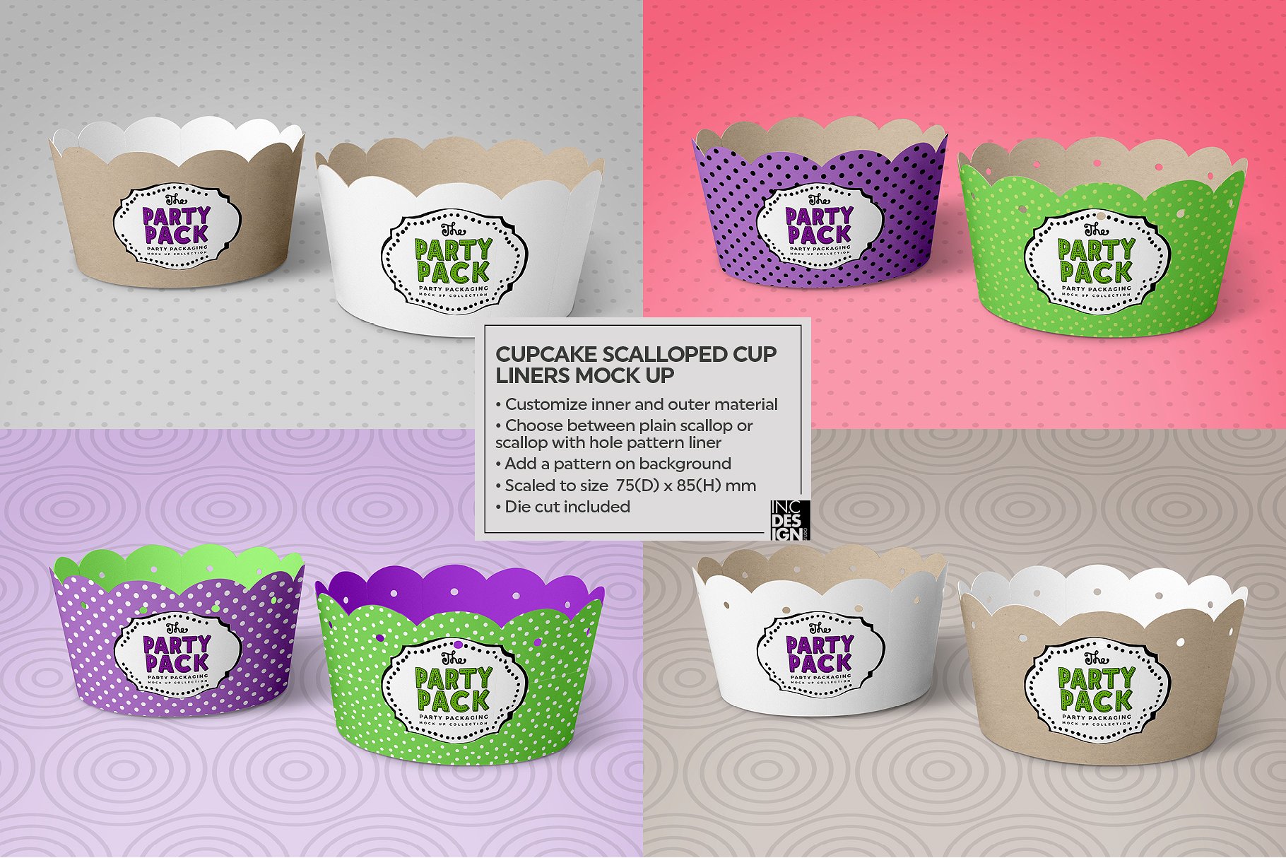 纸杯蛋糕包装展示模型 Cupcake Cups Packaging Mockup [psd]插图(3)