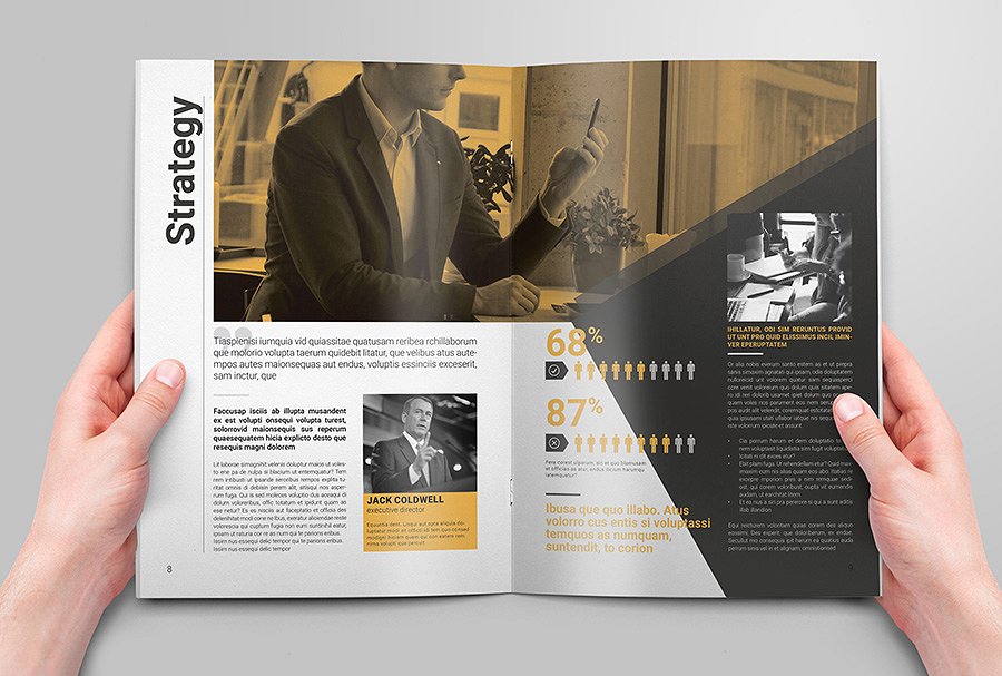 简约实用风格企业画册宣传杂志设计模板v6 Creative Brochure Vol.6插图(3)