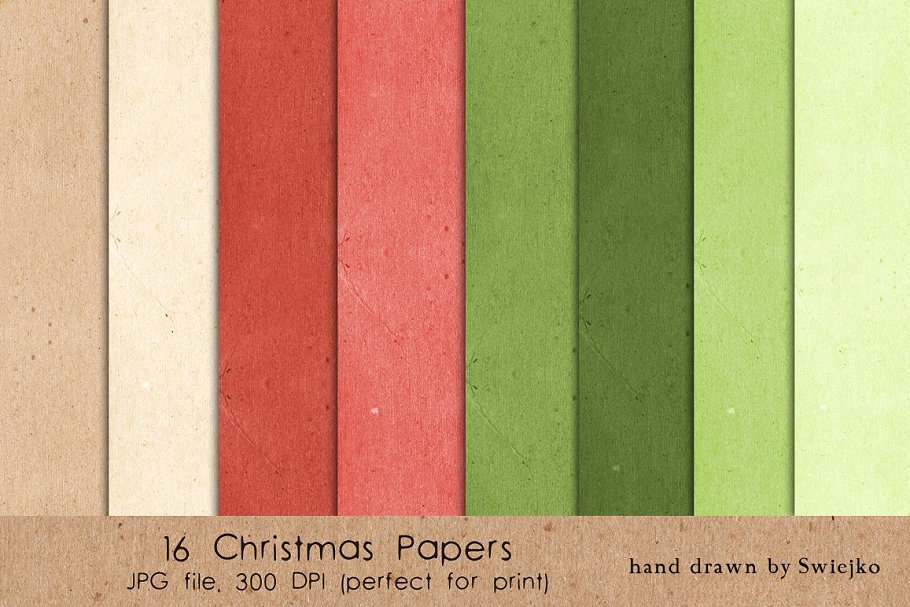 圣诞节假日主题纸张纹理 Christmas Patterns – Paper插图(2)