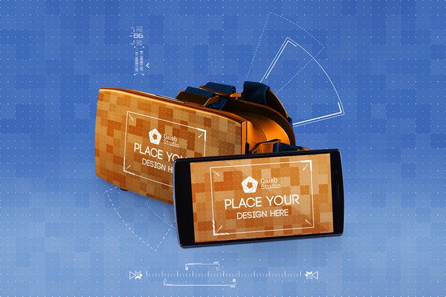 虚拟现实VR眼镜智能设备动画样机 Animated VR MockUp插图(2)