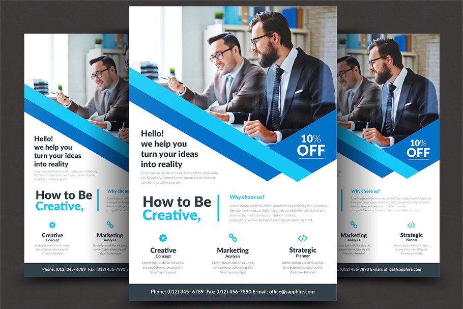 企业商务推广促销活动宣传海报设计 Corporate Flyer插图