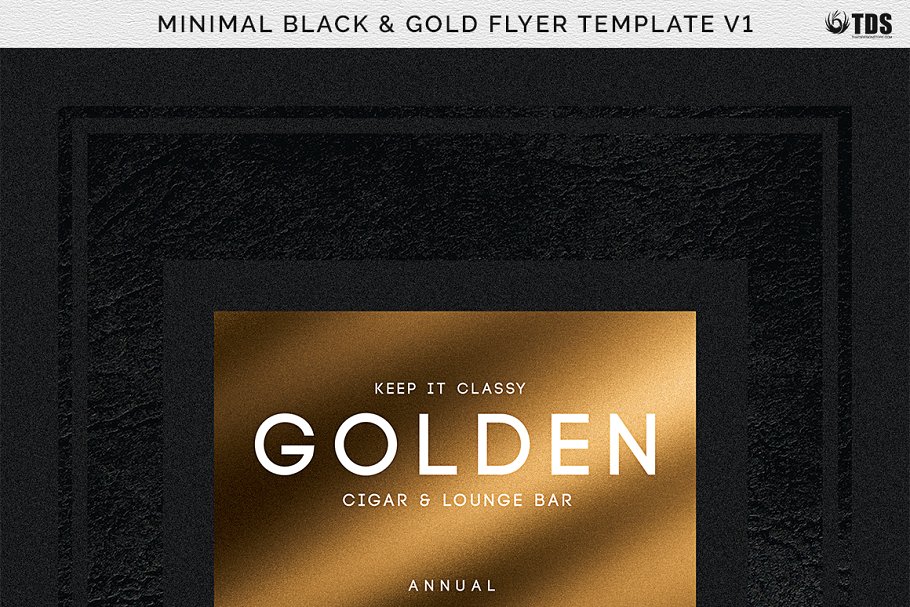 极简主义黑金风格传单PSD模板v1 Minimal Black Gold Flyer PSD V1插图(6)