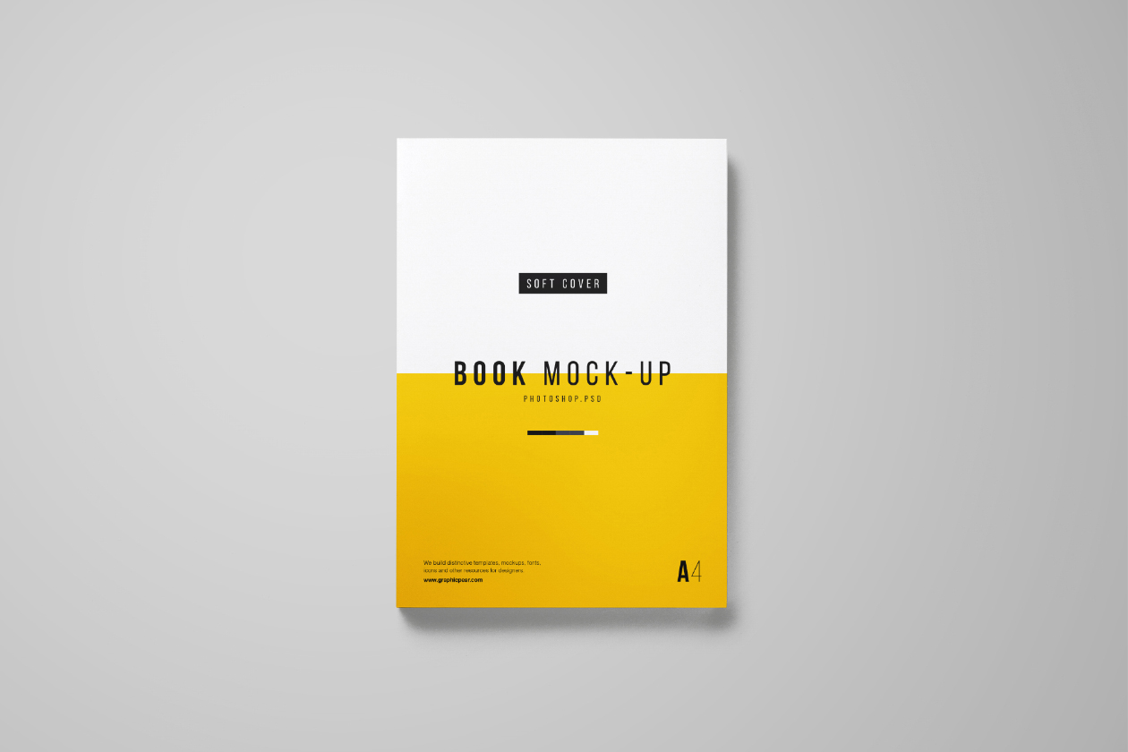 A4标准尺寸图书内页排版设计图样机模板 Photoshop A4 Book Mockup插图(7)