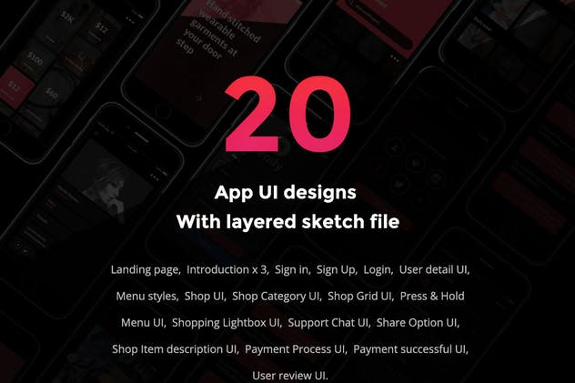 创意电商在线购物手机APP应用UI套件[SKETCH, PSD] Emly Creative Shopping App UI Kit插图(1)