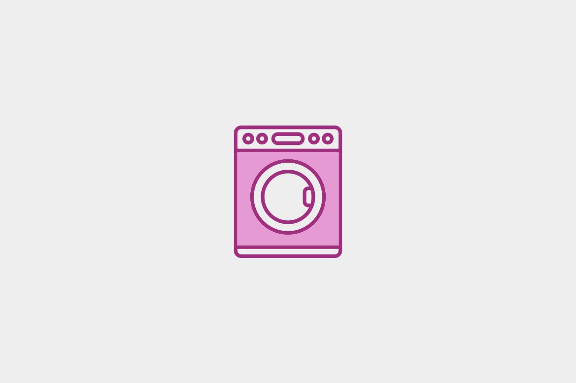 15枚洗衣店和自助洗衣店矢量图标 15 Laundry & Laundromat Icons插图(2)