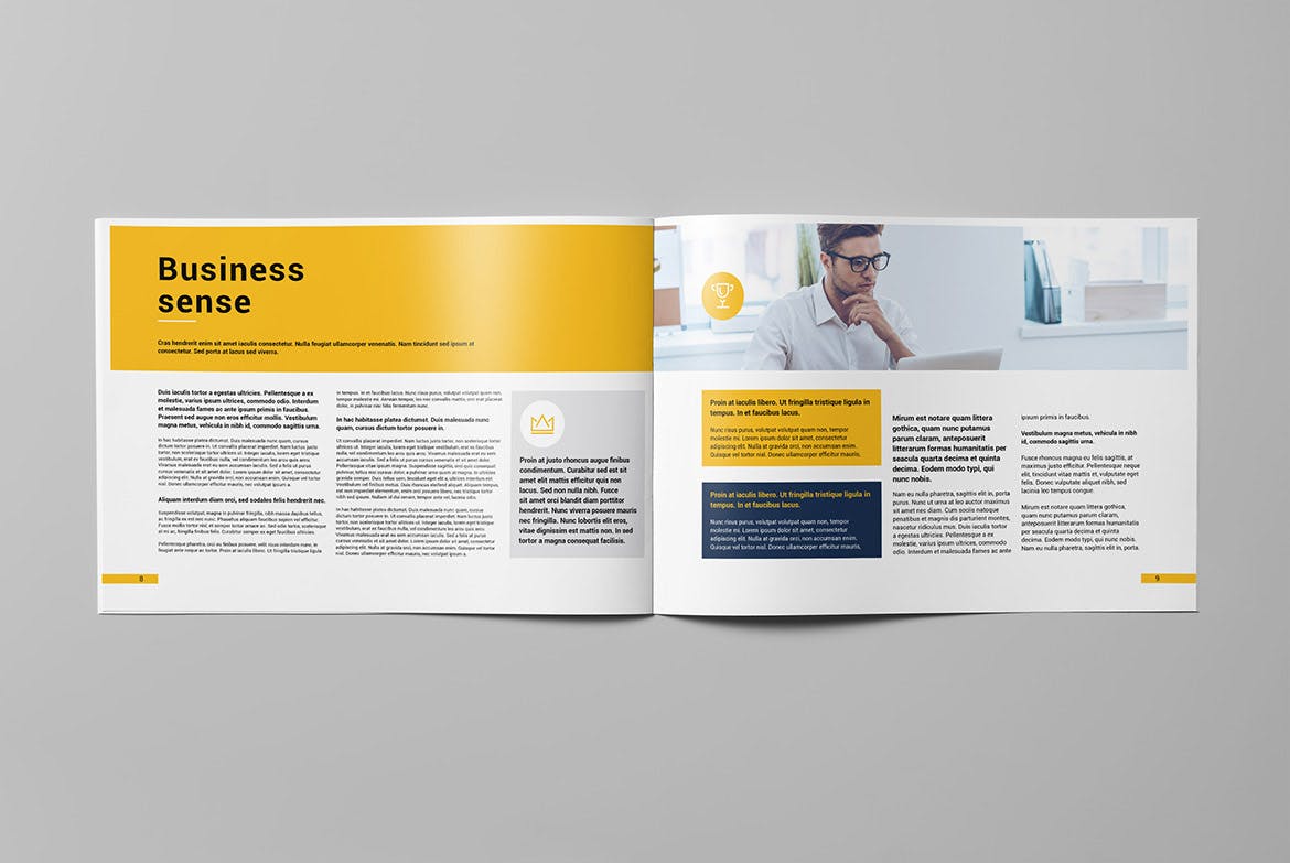 金融咨询公司企业介绍画册设计模板v2 Business Brochure Vol.2 Landscape插图(4)