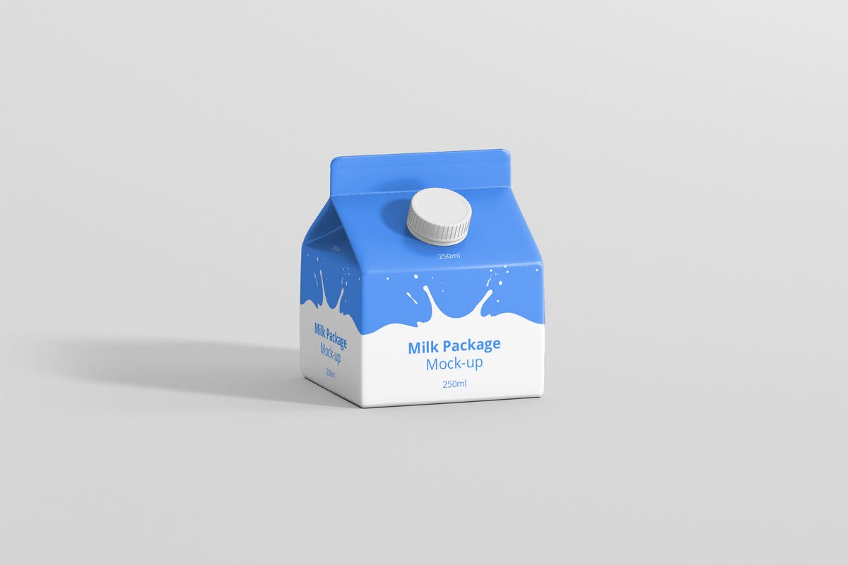 250毫升果汁/牛奶纸盒包装样机 Juice / Milk Mockup – 250ml Carton Box插图