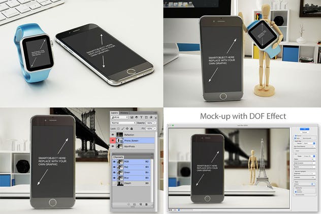 11个逼真的iphone设备样机模板 Phone Mockup – 11 Poses插图(3)