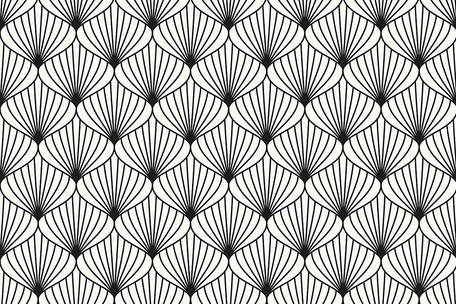 花瓣无缝图案纹理集 Petalled Seamless Patterns Set 5插图(1)