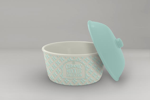 浮雕陶瓷餐具样机模板 Ceramic Pot Packaging MockUp插图(9)