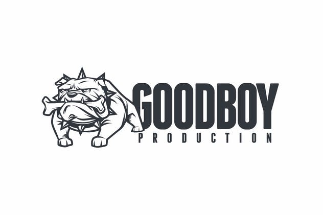 斗牛犬吉祥物Logo模板素材 Bulldog Mascot Logo插图(3)