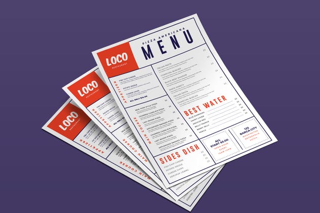 极简主义版式餐厅菜单模板 Simple Food Menu插图(2)