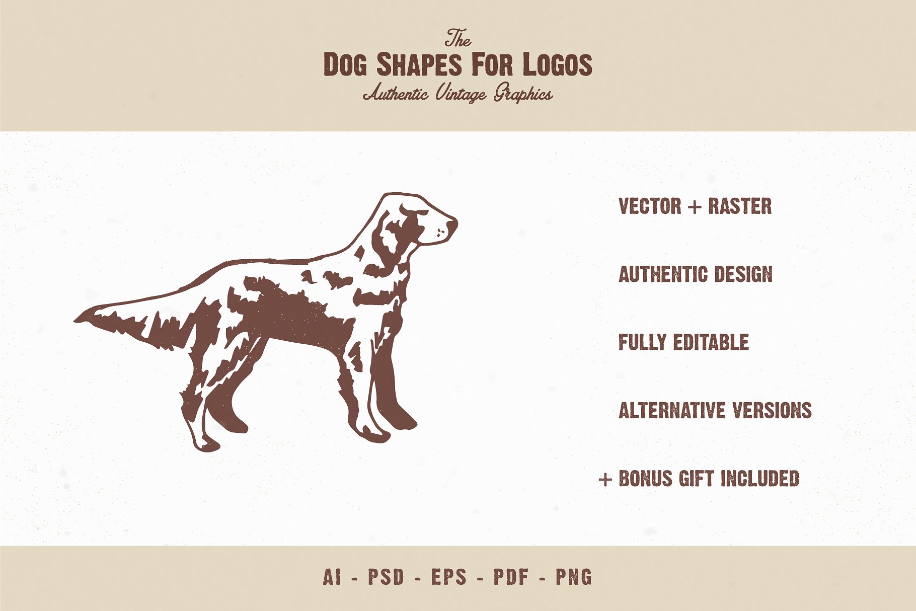 宠物狗形状剪影Logo设计素材包 The Dog Shapes For Logos Pack插图(1)