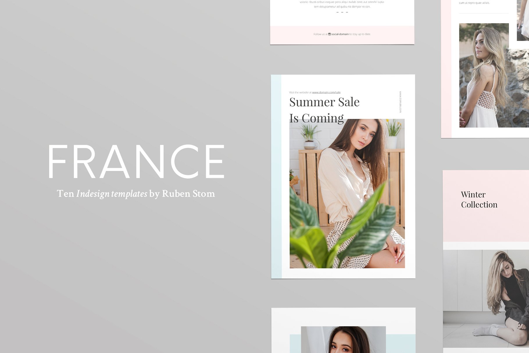 时尚性感法式类海报传单模板 France Flyer Templates插图