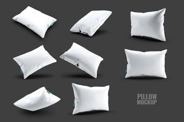 织物头枕靠枕印花设计样机模板 Fabric Pillow Mock-Up插图(5)