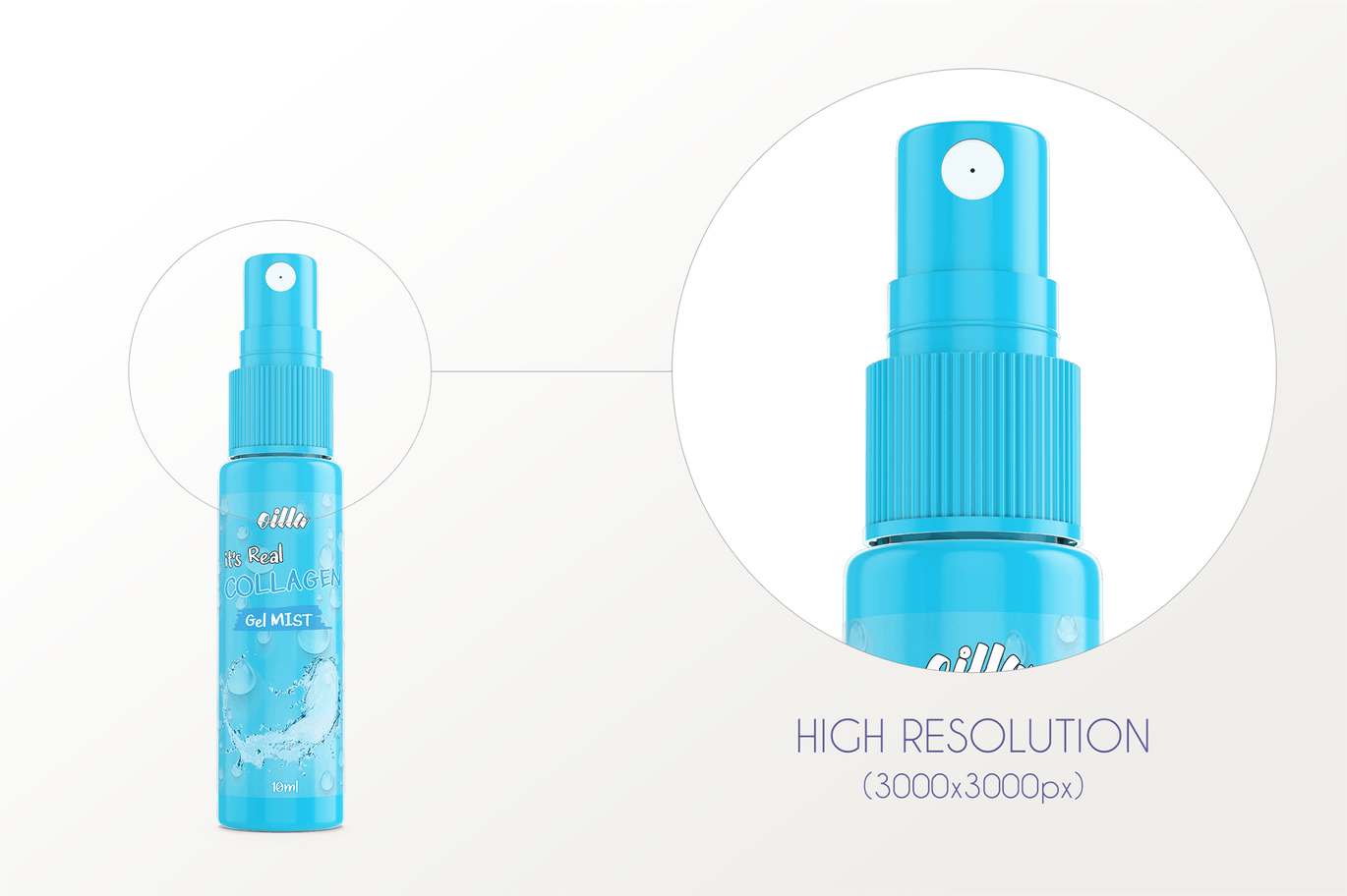 保湿喷雾瓶外观设计样机模板[10ml规格] Spray Bottle Mockup v. 10ml-A插图(5)