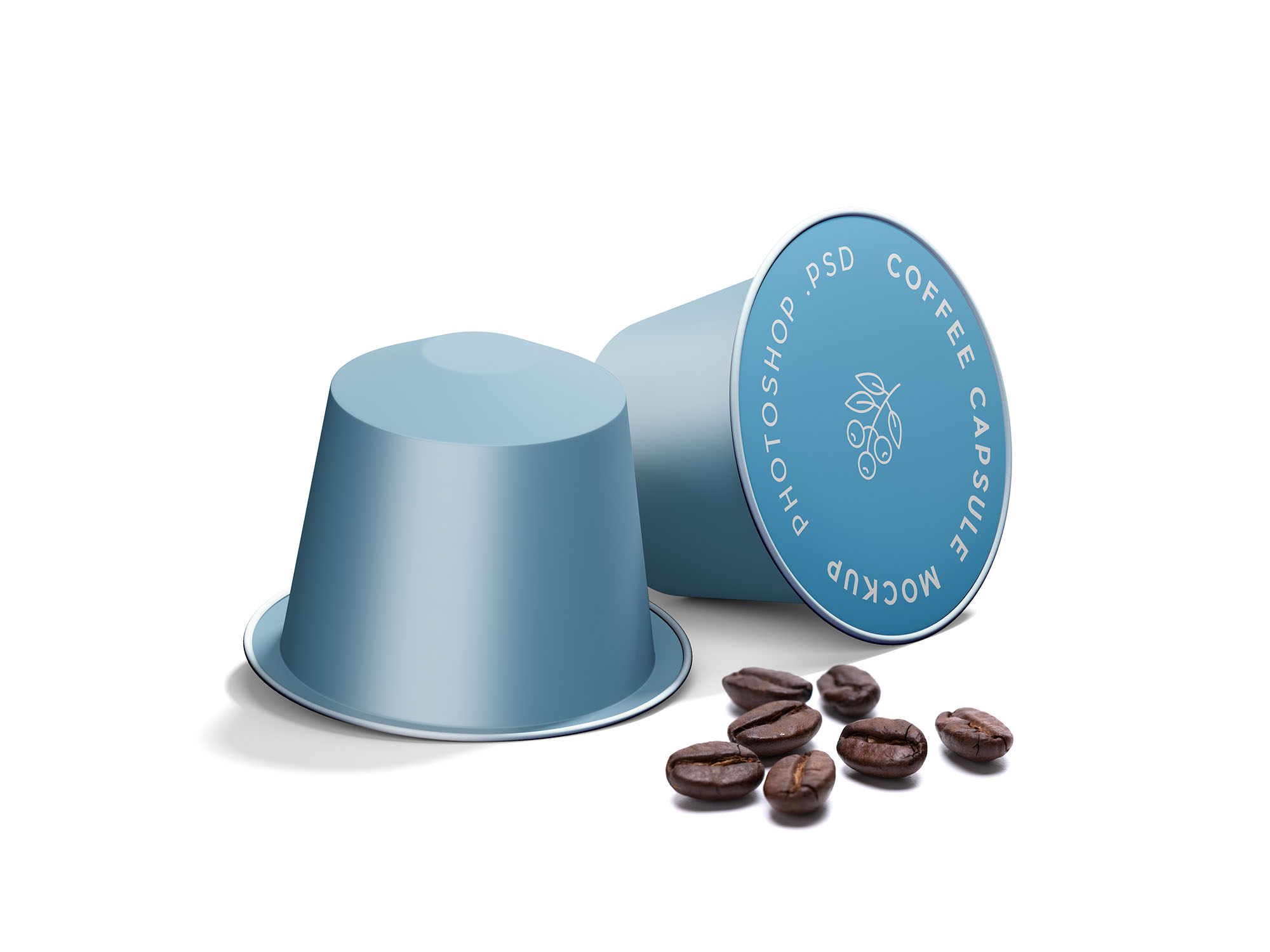 浓缩咖啡胶囊外观设计效果图样机 Espresso Coffee Capsule Mockup插图(1)