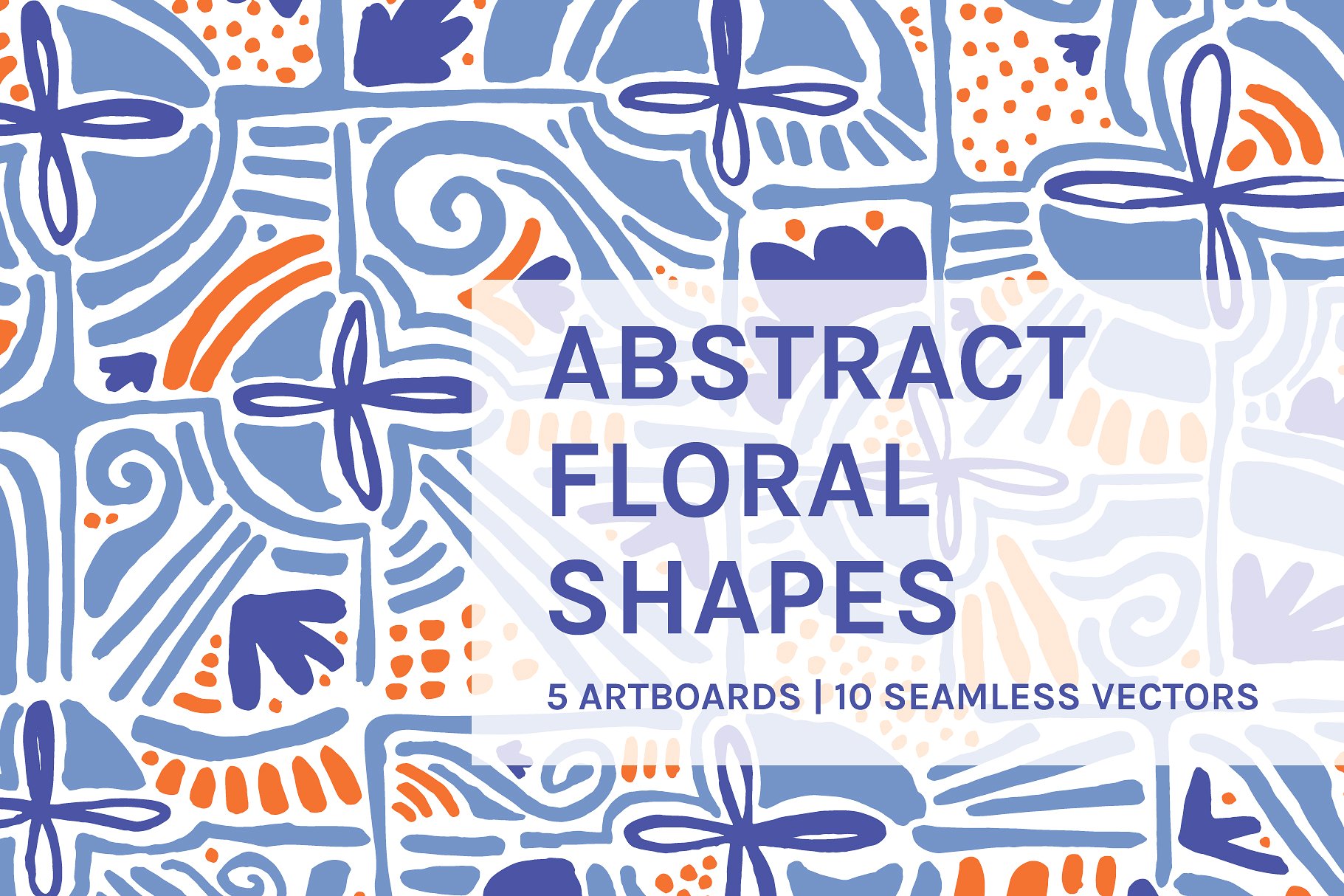 自然抽象无缝矢量花卉图案 Abstract Floral | Boards + Patterns插图
