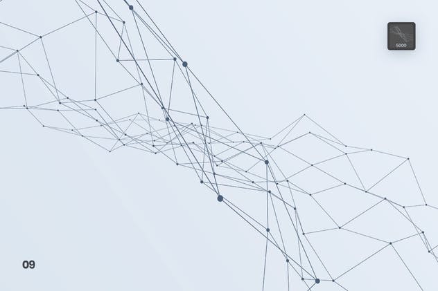 带连接线粒子抽象图形PS笔刷 Particles with Connected Lines Photoshop Brushes插图(9)