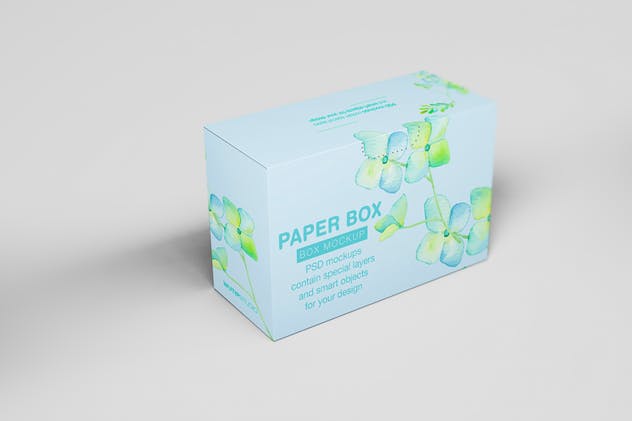 纸巾盒面巾纸盒包装样机15 Paper Box Mockup 15插图(1)