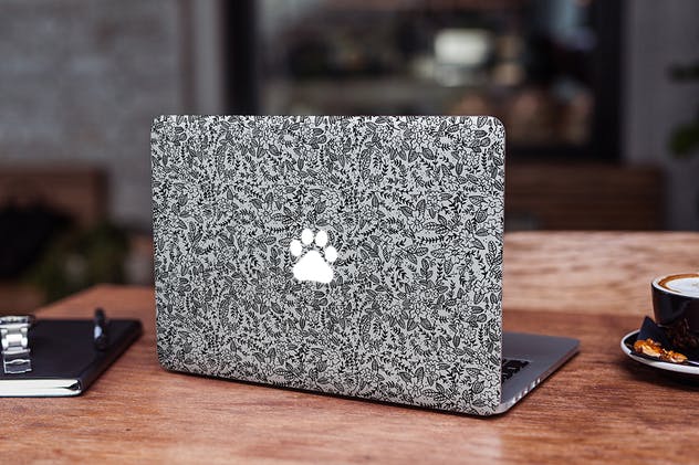 Macbook A面定制外观样机模板 MacBook Skin Mock-Up插图(9)