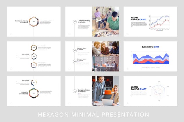 超高品质创业公司路演/项目投标PPT幻灯片模板 Hexagon – Powerpoint Template插图(10)