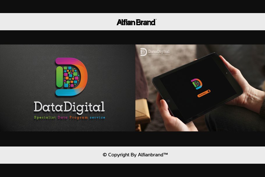 数据数字处理主题Logo模板 Data Digital Logo插图(3)