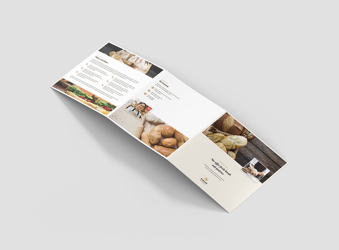 5合1面包店折页宣传单设计模板合集 Bakery – Brochures Bundle Print Templates 5 in 1插图(5)