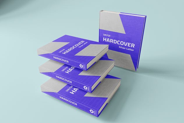 精装硬图书封面设计样机 Hard Cover Book MockUp插图(2)