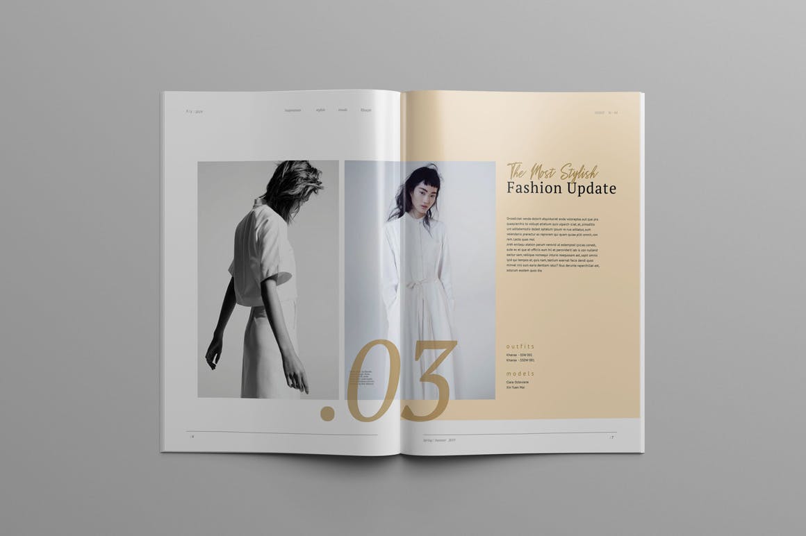 品牌时装/摄影/建筑行业产品目录&杂志设计模板 KHANSA – Fashion Lookbook & Magazine插图(2)