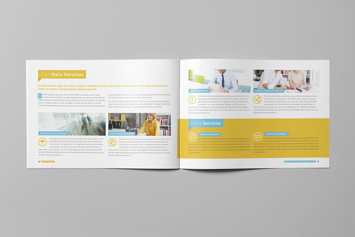 横版企业画册版式设计模板 Selected Landscape Brochure插图(6)