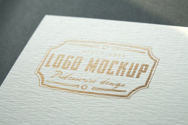 烫印烫金Logo样机模板 Logo Mock-Up插图(2)