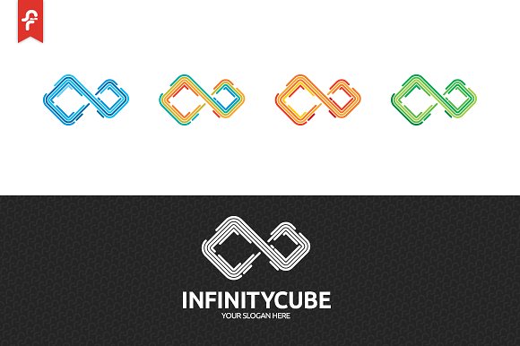 无限立方体图形Logo模板 Infinity Cube Logo插图(3)