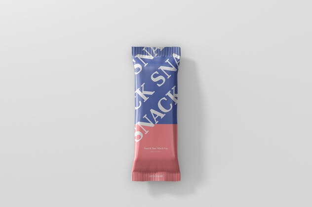 小吃/零食塑料袋包装样机模板 Snack Bar Mockup插图(6)